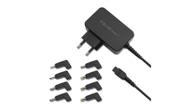 Qoltec Uniwersalny zasilacz do laptopa 45W Automatyczny MultiPlug 8 wtyczek