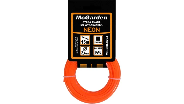 ŻYŁKA DO WYKASZARKI KWADRAT NEON 2,4MM 15M