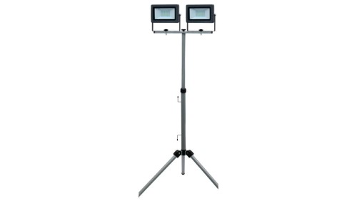 Naświetlacz FLARE 2x50W LED 8500lm 6500K, IP65 2,5m przewód gumowy, na statywie 0,8-1,22m / 47011
