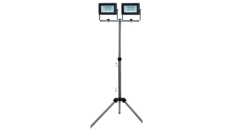 Naświetlacz FLARE 2x50W LED 8500lm 6500K, IP65 2,5m przewód gumowy, na statywie 0,8-1,22m / 47011