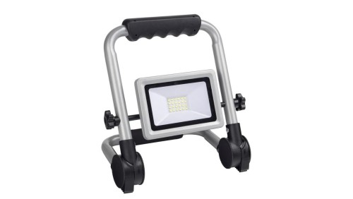 Oprawa przenośna Flexi 30W LED, składany stojak, 2400lm, 4000K, 1,5m guma, srebrna / 47993