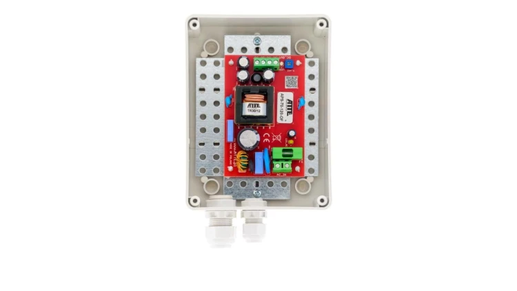 Zasilacz sieciowy SMPS, Vin 230VAC, Vout 12VDC, Iout 6A, Pout 72W, obudowa zewnętrzna ABOX-S1, typu APS-70-120-S1
