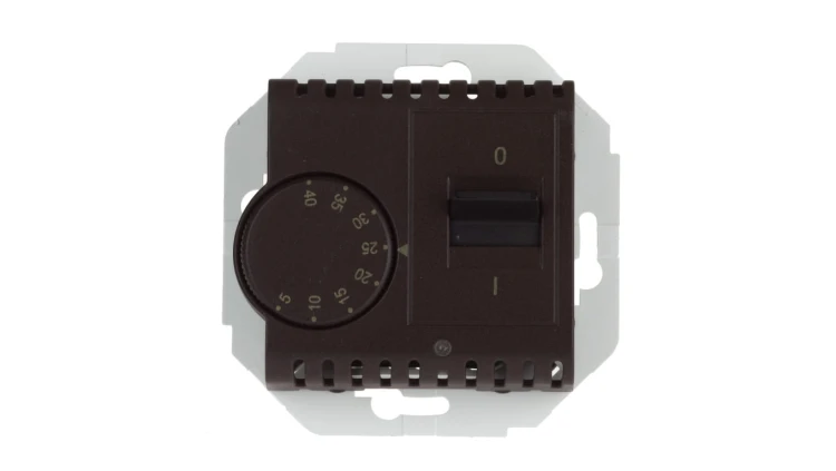 Simon 54 Regulator temperatury z czujnikiem zewnętrznym brąz mat DRT10Z.02/46