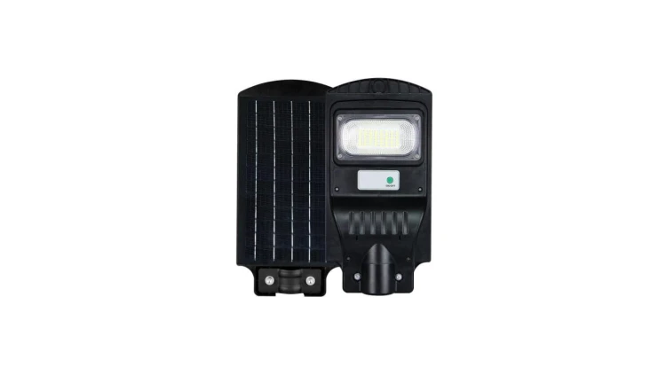 Oprawa uliczna solarna 30W 4000K 650lm 10Ah Czarna czujnik mikrofalowy