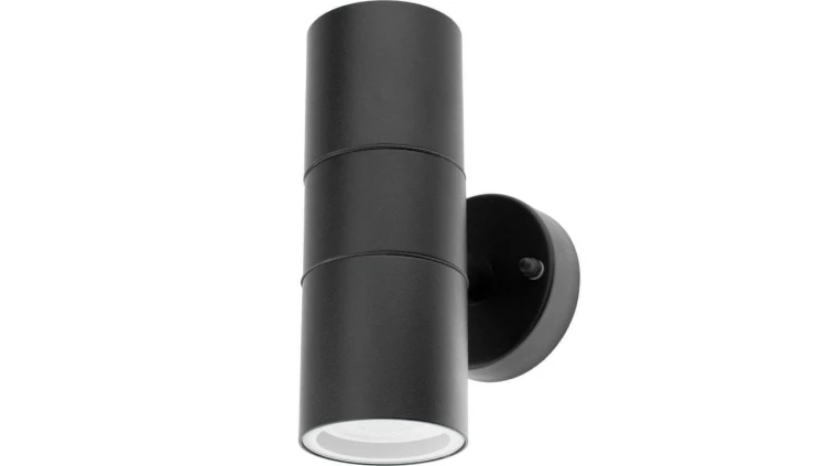 Kinkiet Ogrodowy Lampa Ścienna Elewacyjna góra dół LED GU10 IP44 ZINNIA Czarna Lumiled