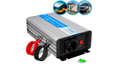 Przetwornica napięcia samochodowa 12V, 1500W czysty sinus Extralink OPIP-1500W