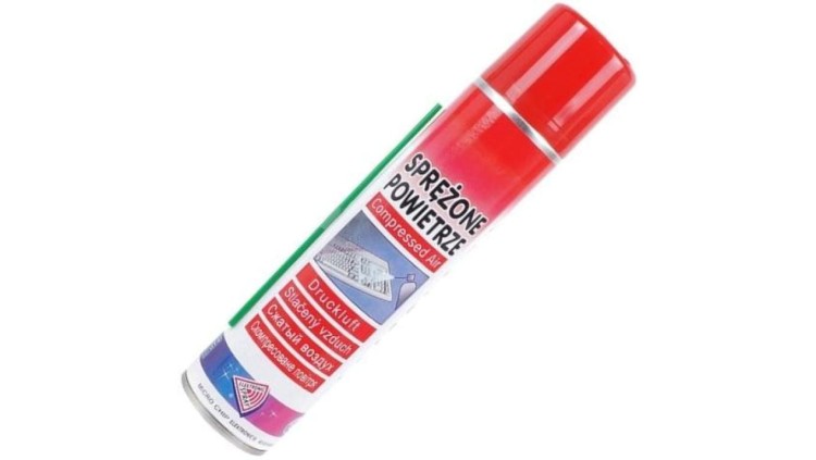 Sprężone powietrze do czyszczenia w puszce 300ml spray z rurką PALNE