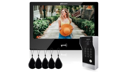 Zestaw wideodomofonowy z monitorem 10cali @Smart M10T-B-WiFi/BCKN-2+ 5xbrelok (z czytnikiem)