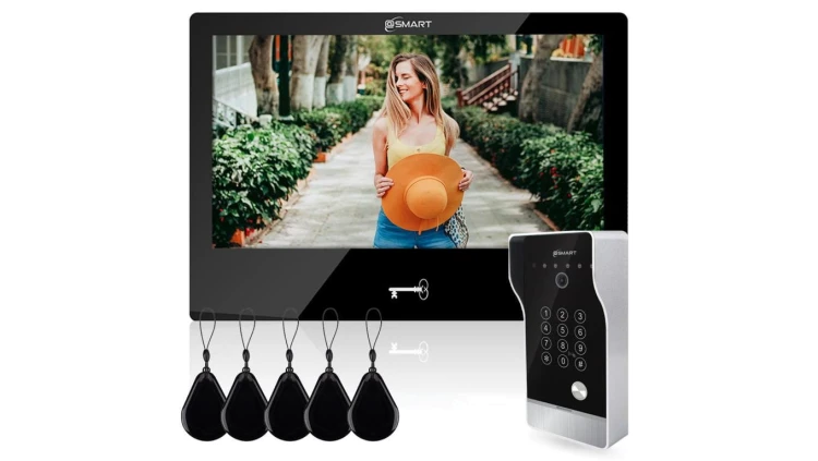Zestaw wideodomofonowy z monitorem 10cali @Smart M10T-B-WiFi/BCKN-2+ 5xbrelok (z czytnikiem)