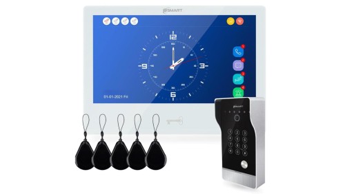 Zestaw wideodomofonowy z monitorem 10cali @Smart M10T-W-WiFi/BCKN-2+ 5xbrelok (z czytnikiem)