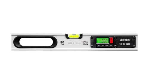 Poziomnica elektroniczna Cyfrowa IP65 PRO900 DIGITAL 80CM biała z magnesami i z uchwytem + pokrowiec