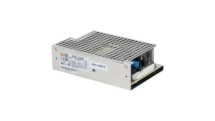 Zasilacz modułowy 27,6V 3,5A 100W buforowy otwarty (typu Open Frame) PSC Mean Well z wyjściem do ładowania akumulatora