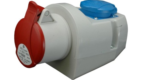 Gniazdo siłowe stałe 5P 16A/400V + 16A/230V IZVZ 1653