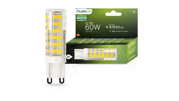 Żarówka LED G9 KAPSUŁKA 7W = 60W 670lm 6500K Zimna 360 LUMILED