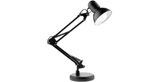 Lampka Biurkowa Kreślarska Stołowa E27 TOBI Czarna Lumiled + uchwyt na blat