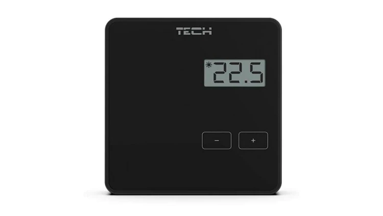 TECH R-9B - Regulator pokojowy do listwy L-9 przewodowy kolor czarny