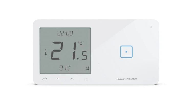 SINUM WSR-01P Regulator pokojowy + włącznik jednopolowy prawy kolor biały
