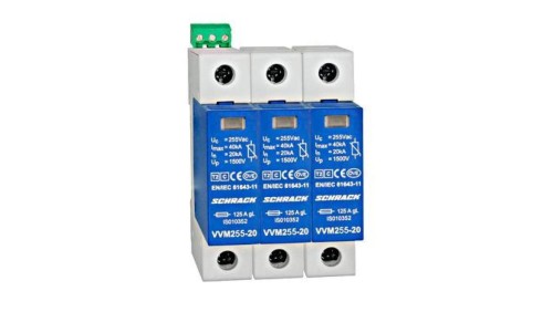 Vartec Typ T2, 255V /20kA TN-C z podst.3+0, styki pom.