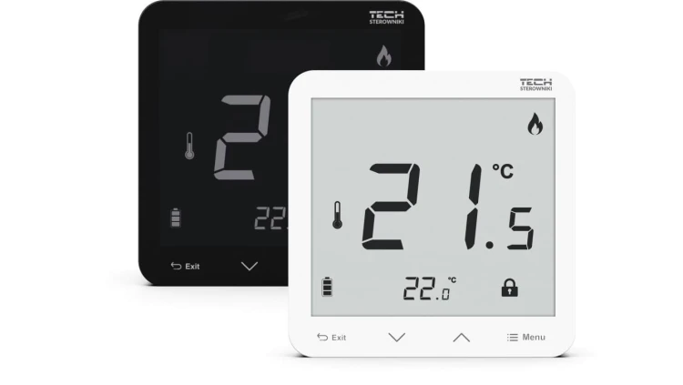 SINUM R-8pz PLUS Regulator pokojowy bezprzewodowy zasilany 230V dopuszkowy kolor biały