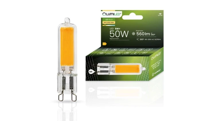 Żarówka LED G9 KAPSUŁKA 5W = 50W 560lm 3000K Ciepła 360 LUMILED