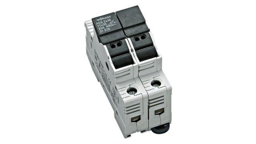 Podstawa na wkładki cylindr.10x38 32A 2p,Ambus EasySwitch