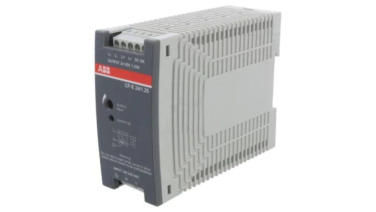 CP-E-24/1.25 Zasilacz impulsowy na szynę DIN 30W 24VDC 24÷28V 1,25A 270g