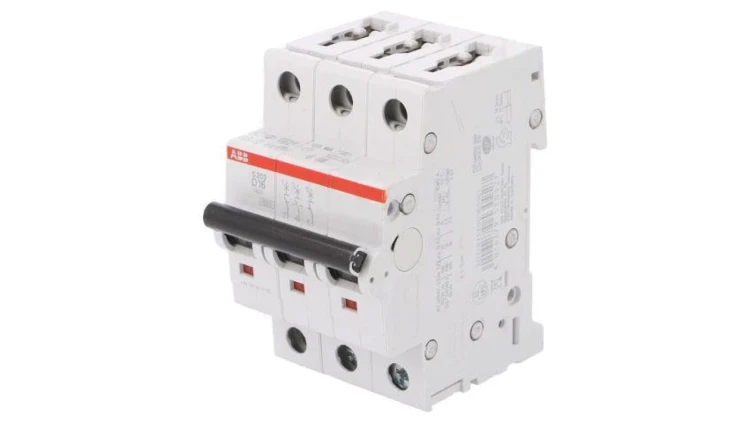 S203-D16 Wyłącznik nadprądowy 230/400VAC Iznam 16A 3 biegunowy 6kA IP20