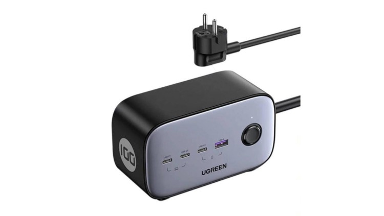 Listwa zasilająca EU UGREEN CD270, 3x USB-C, 1x USB-A , 2x AC, 100W, 1.8m Kabel USB-C do Micro USB UGREEN 15232, 1m (czarny)