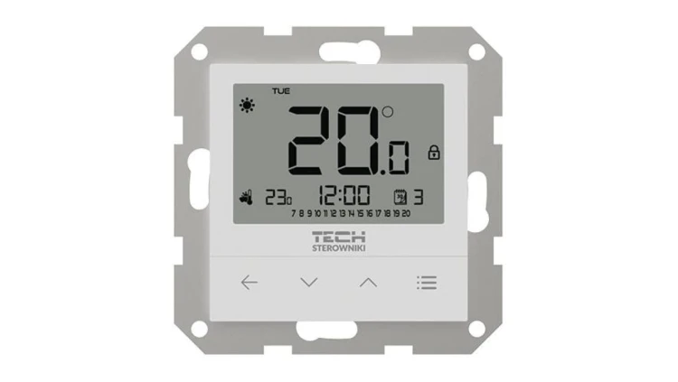 TECH F-4Z V2 - Regulator pokojowy bezprzewodowy doramkowy kolor biały