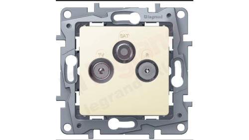 NILOE GNIAZDO TV-RD-SAT PRZELOT 14DB KREM