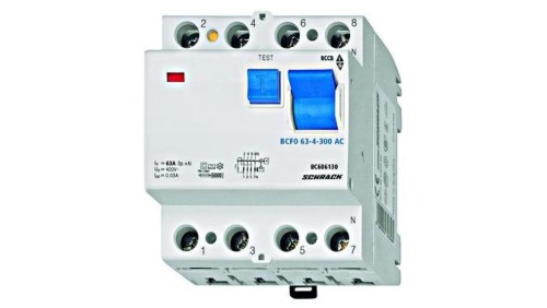 Wyłącznik różnicowoprądowy 63A/3+n/300mA/typ AC,6kA Seria BC