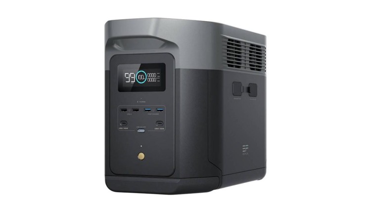 Przenośna stacja zasilania 2048Wh, 4x AC 2400W, X-Boost 3100W, 2 x USB-A, 2 x USB-C 100W, 2x DC5521 EcoFlow Delta 2 Max
