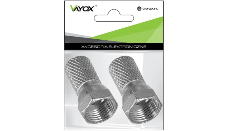 Wtyk satelitarny F 5,8mm Vayox (opakowanie 2 szt.)