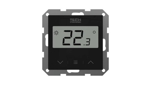 TECH F-2Z V2 - Regulator pokojowy bezprzewodowy doramkowy kolor czarny
