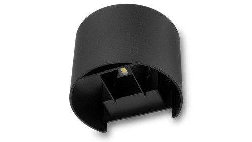 Kinkiet Ogrodowy Elewacyjny LED 2x3W 4000K Regulowany góra dół Czarny PINUS LUMILED
