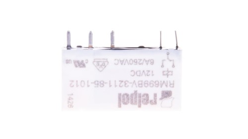 Przekaźnik miniaturowy 1P 6A 12V DC wersja pionowa 2613704 PCB AgSnO2/Au RM699BV-3211-85-1012