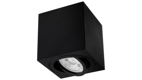 Oprawa Natynkowa HALOGENOWA Ruchoma AMAT-M GU10 LUMILED Kwadratowa Czarna 84mm