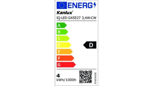 Żarówka LED E27 IQ-LED G45E27 3,4W-CW 470lm 6500K barwa zimna Ra90 3 lata Gwarancji kulka 36693