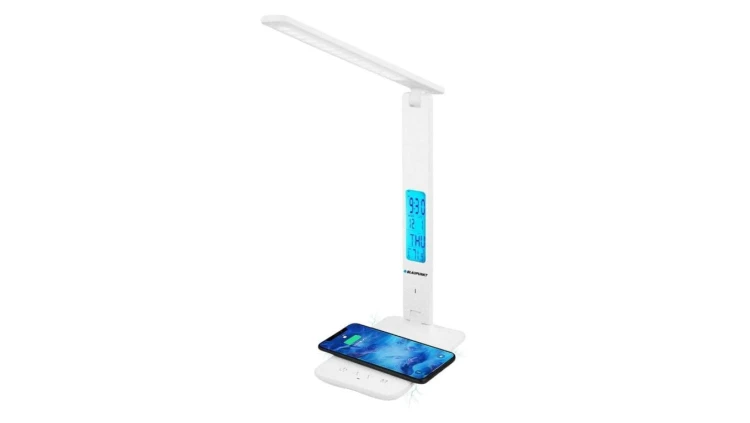 Blaupunkt Lampa Biurkowa LED PRO 6W CCT biała ściemnialna, ekran LCD