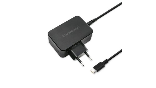 Qoltec Ładowarka sieciowa 65W 5-20V 3-3.25A USB typ C PD Czarna
