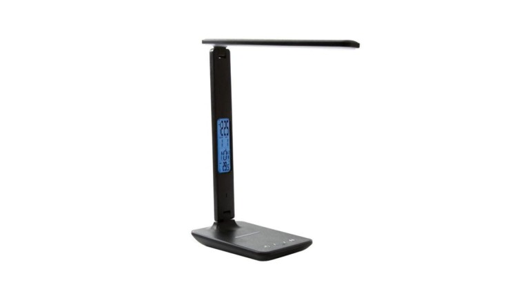 Blaupunkt Lampa Biurkowa LED PRO 6W CCT czarna ściemnialna, ekran LCD