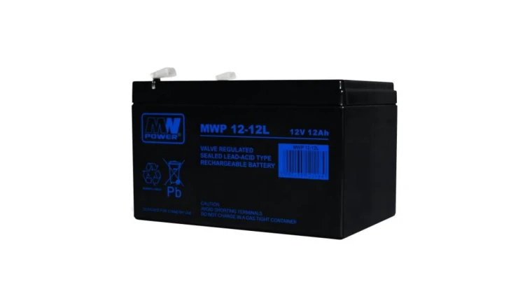 MWP 12-12L akumulator AGM 12-15 lat 12V/12ah