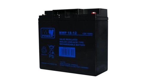 MWP 18-12 akumulator AGM 12-15 lat 12V/18Ah MW Power