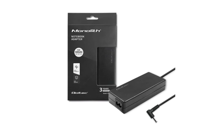Qoltec Zasilacz do laptopa Samsung PREMIUM 65W 19V 3.42A 3.0*1.0