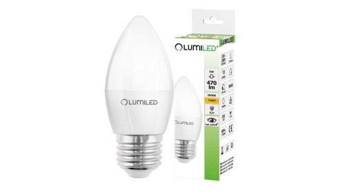 Żarówka LED E27 B35 5W = 40W 470lm 3000K Ciepła 180 LUMILED