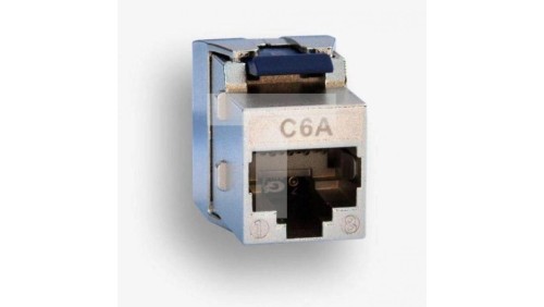 Gniazdo STP RJ 45 kat. 6A keystone niebieskie (beznarzędziowe) slim EM/SQKSS-C6A