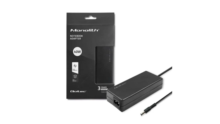 Qoltec Zasilacz do laptopa 40W 12V 3.33A 5.5*2.1 + kabel zasilający
