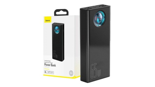 Powerbank Baseus Amblight 30000mAh, 4xUSB, USB-C, 65W (czarny)