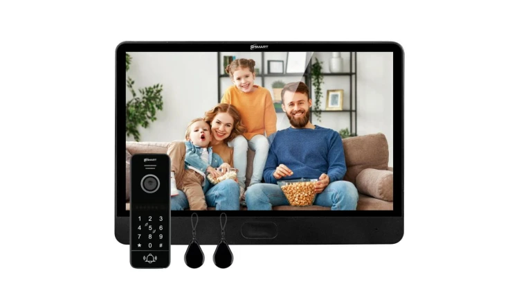 Zestaw wideodomofonowy z monitorem 8cali @Smart M8TB-WIFI_S1BH-NRC + breloki