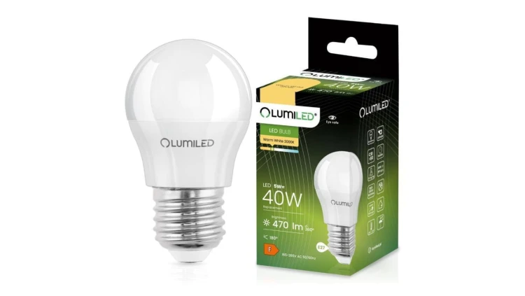 Żarówka LED E27 P45 5W = 40W 470lm 3000K Ciepła 120 LUMILED